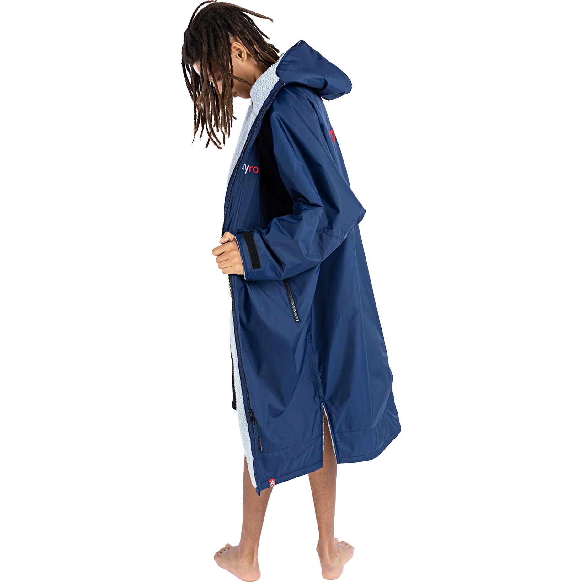 2026 Dryrobe Advance Roupão De Troca De Roupa De Manga Comprida DALSV3 - Azul-marinho / Grey